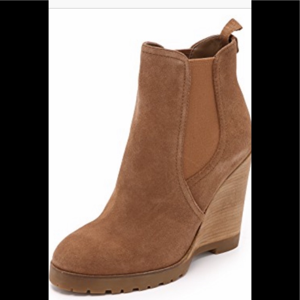 Micheal Kors - Thea suede Wedge booties Sz 9